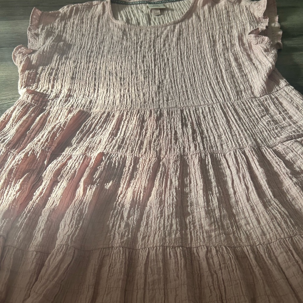 Pink Ruffled Dress / tunic top - Picture 2 of 4